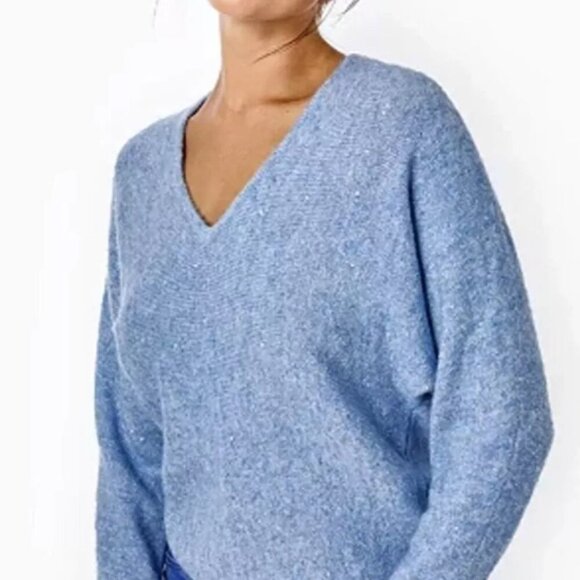 Lily Pulitzer Womens Metallic Savette Sweater Blue Size Small - Picture 1 of 7